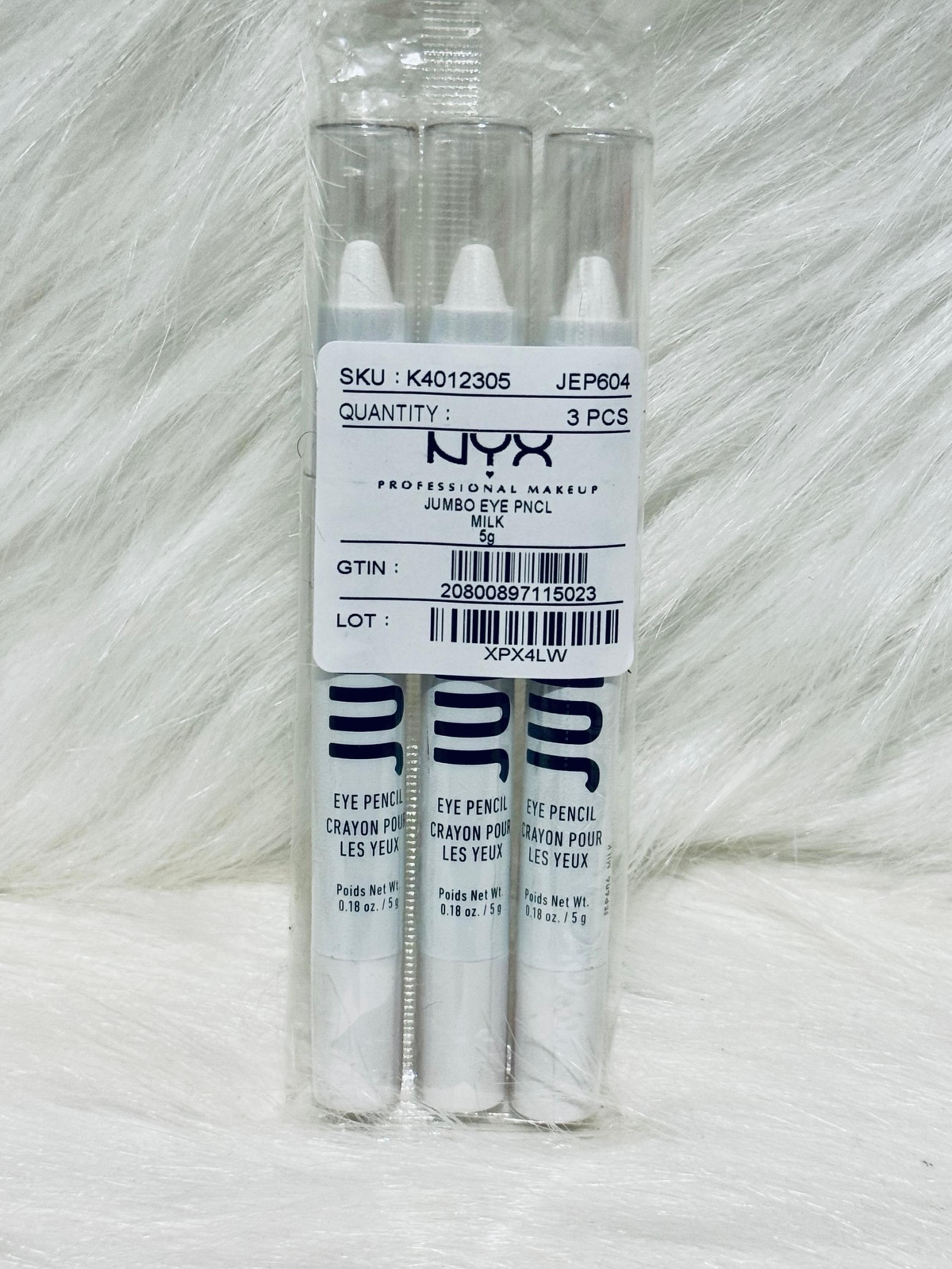 NYX PROF MAKEUP Jumbo Eye Pencil, Eyeshadow Stick & Eyeliner MILK 3PK - 7 Left!