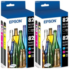2 - EPSON 822 DURABrite Ultra Ink High Capacity Black & Color Combo Packs