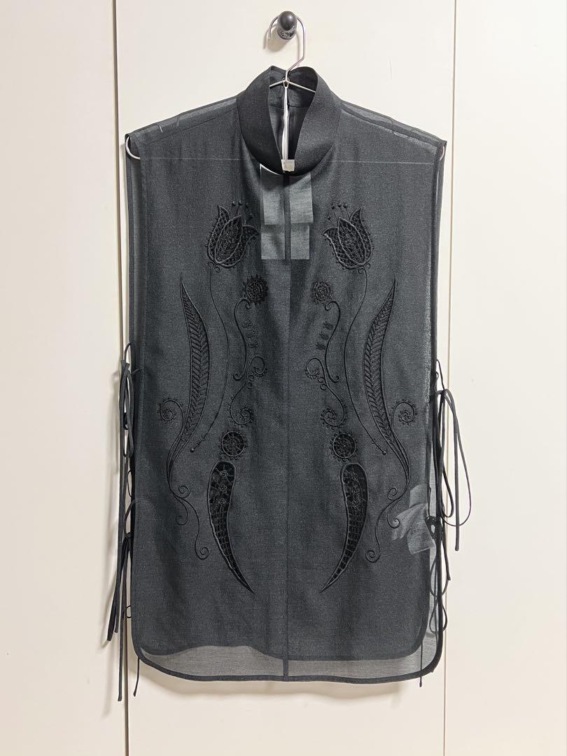 Sheer Embroidery Vest, Size 2