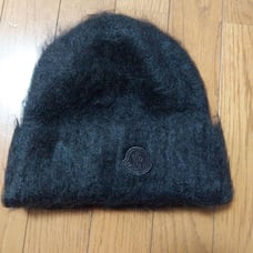 MONCLER fuzzy knit mohair wool blend beanie knit hat