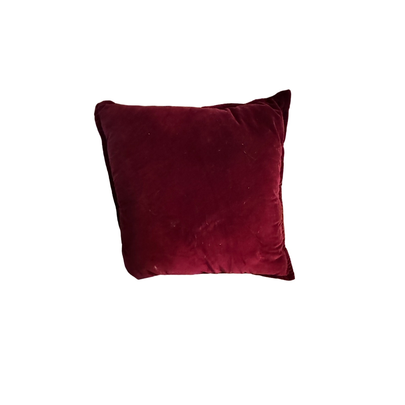 VINTAGE PIER ONE Square Burgundy Velvet Square Throw Pillow Set
