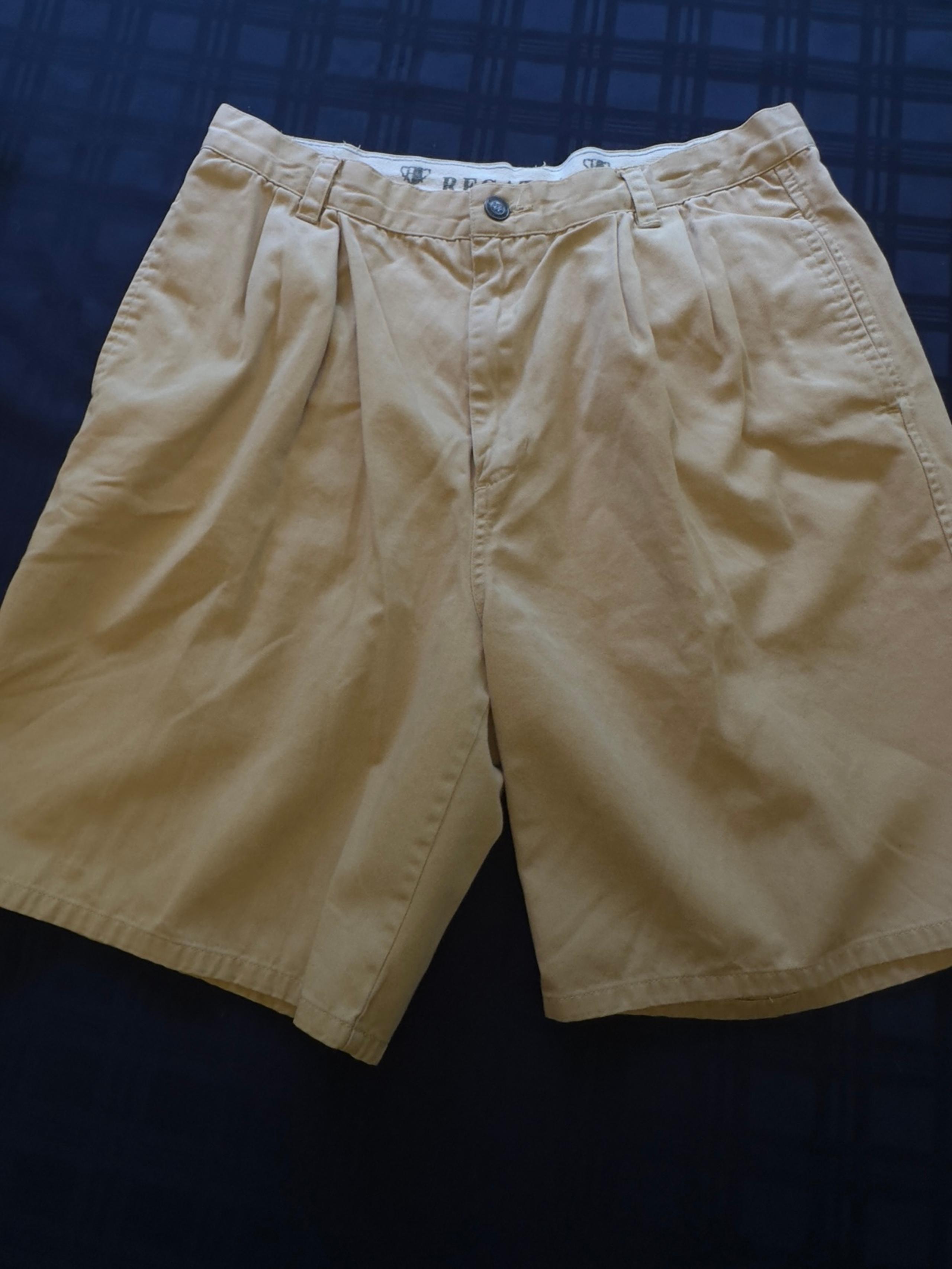 Regatta Men’s Pleated Front Walking Khaki Bermuda 100% Cotton Shorts Sz 34
