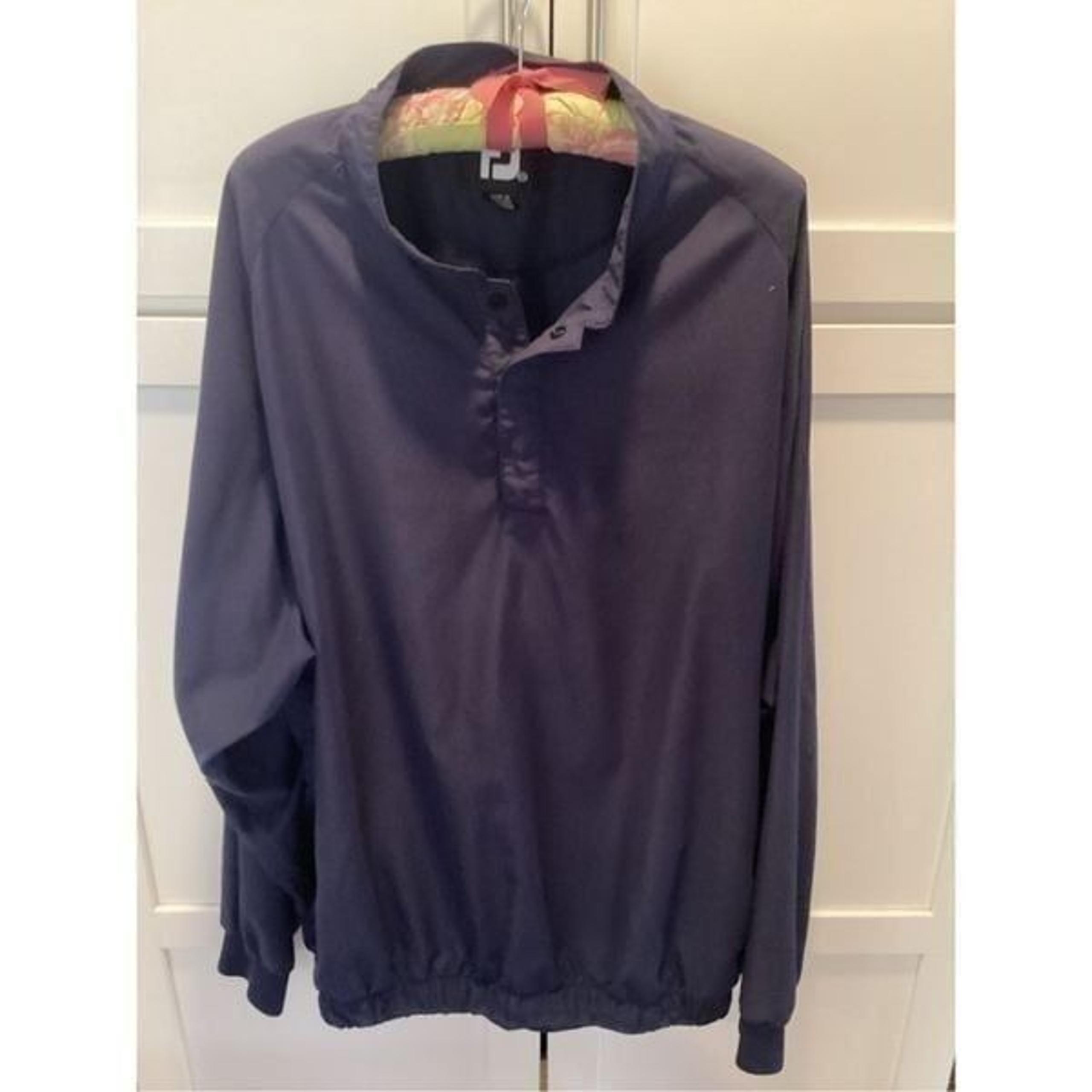 FootJoy FJ Mens Pullover Windbreaker Jacket Sz 2XL Golf Blue
