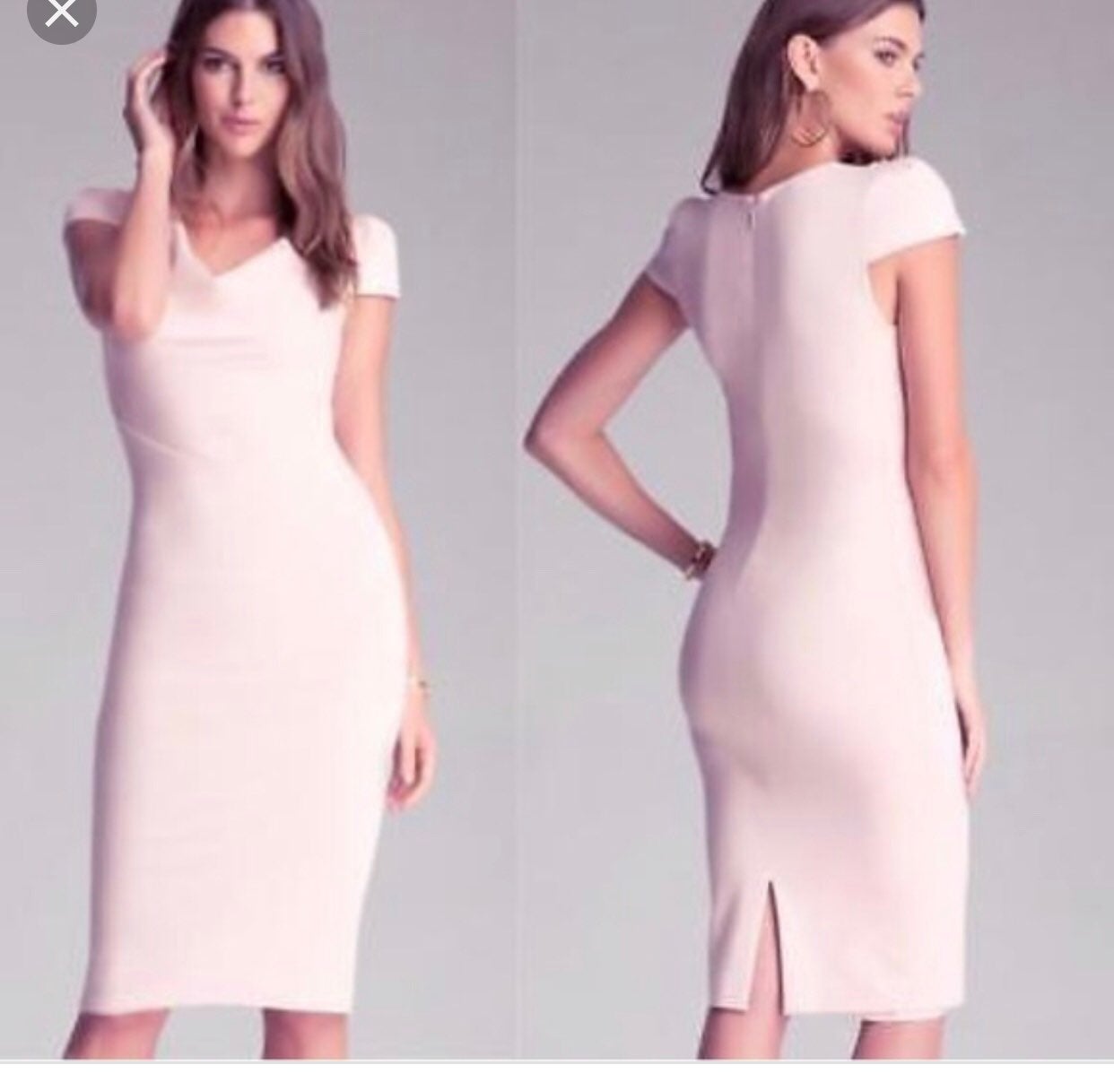 Bebe Blush Pink Midi Dress Sz S
