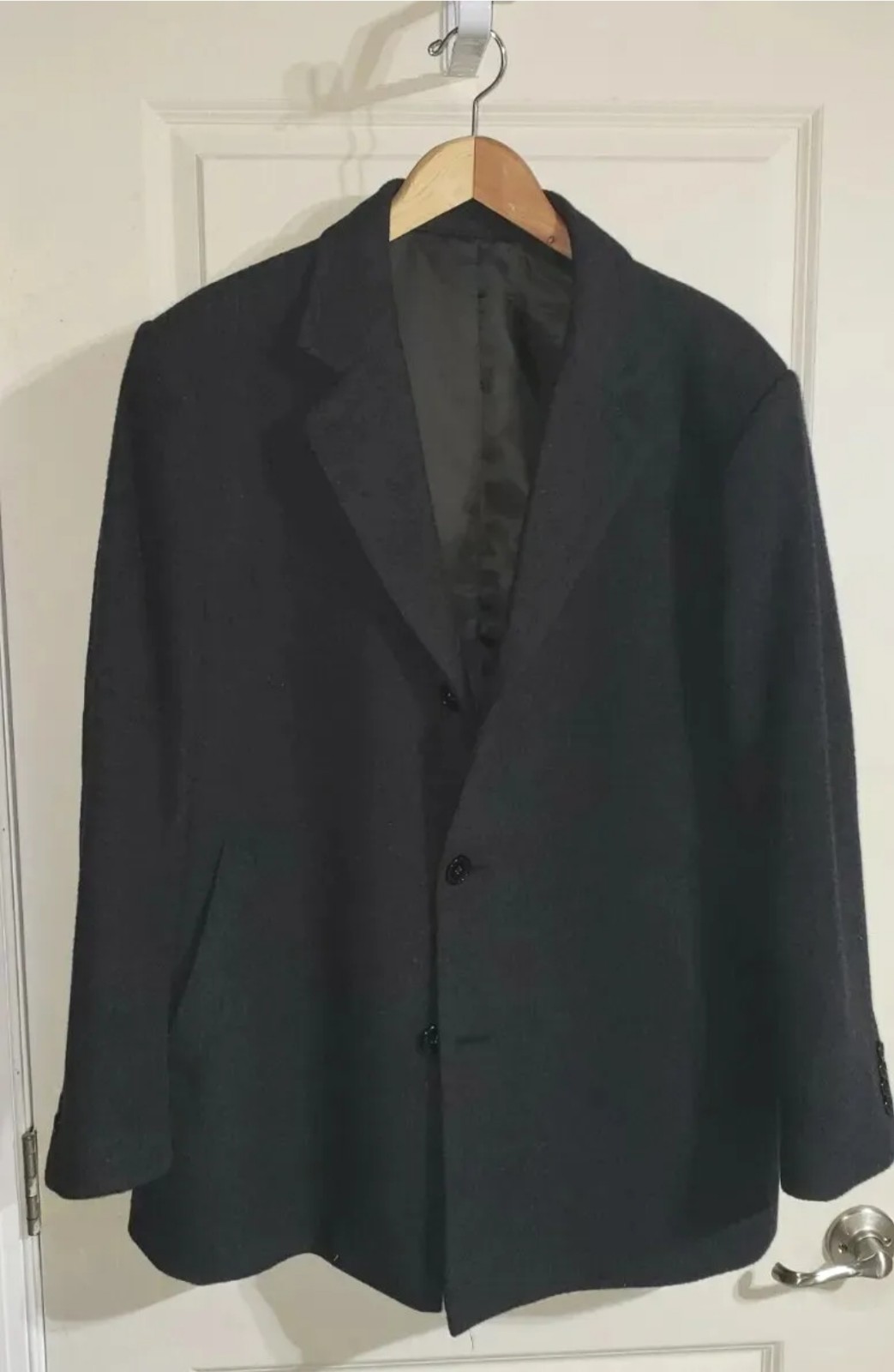 Men's Cashmere P-Coat Style Waist Length Overcoat 40 Regular