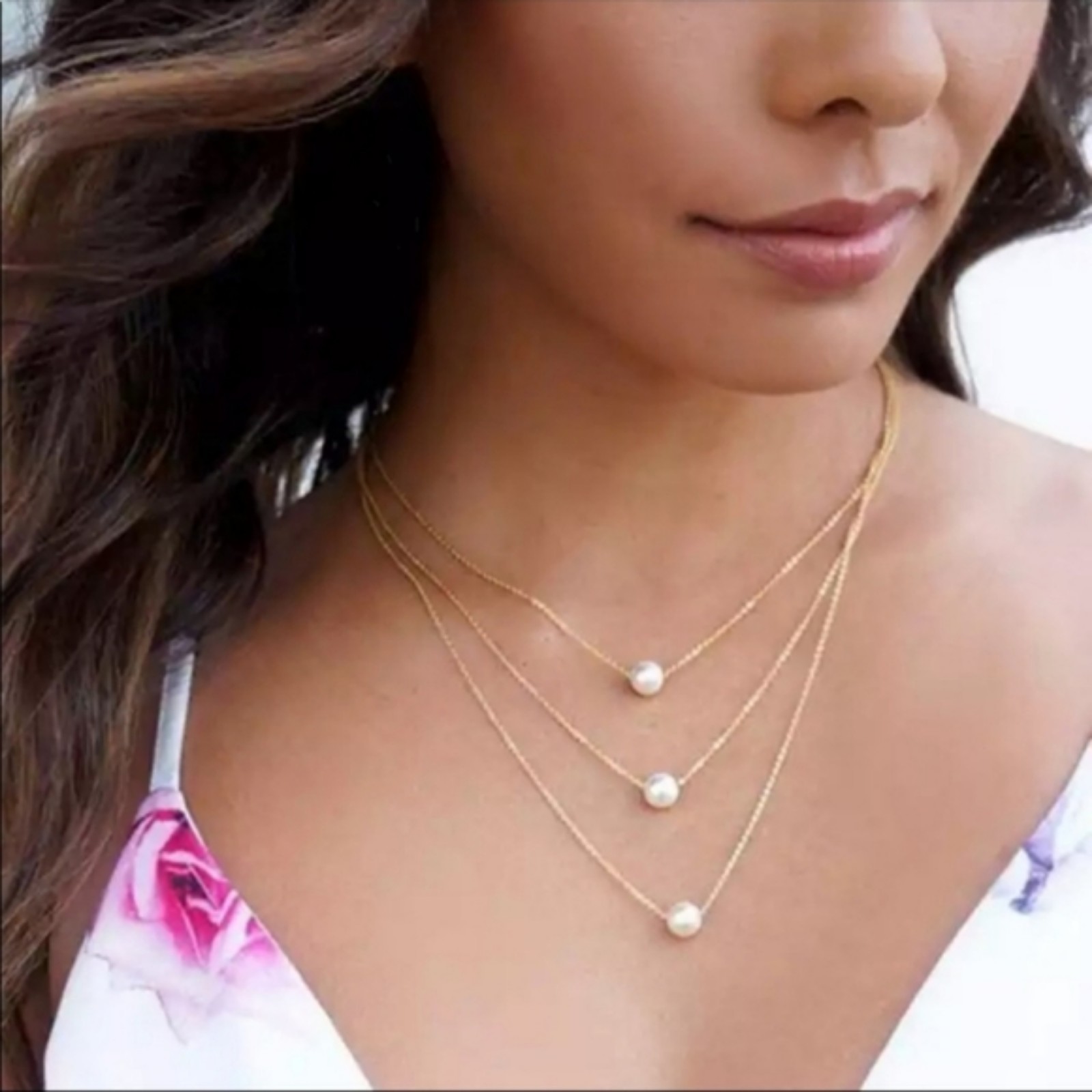 Anthropologie Layered Pearl Necklace