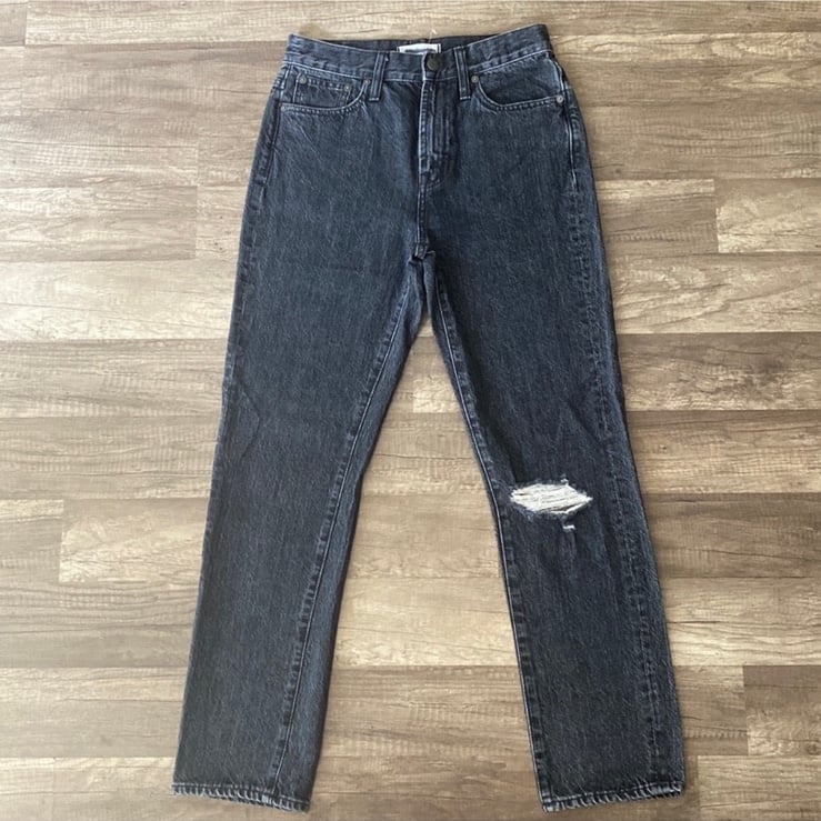 Madewell The Perfect Vintage Jean in Roxstone Wash: Knee-Rip Edition Size 26