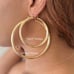 18K Yellow Gold X-Thick & Wide 4mm Tube Hoop Earring, NWT