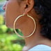18K Yellow Gold X-Thick & Wide 4mm Tube Hoop Earring, NWT