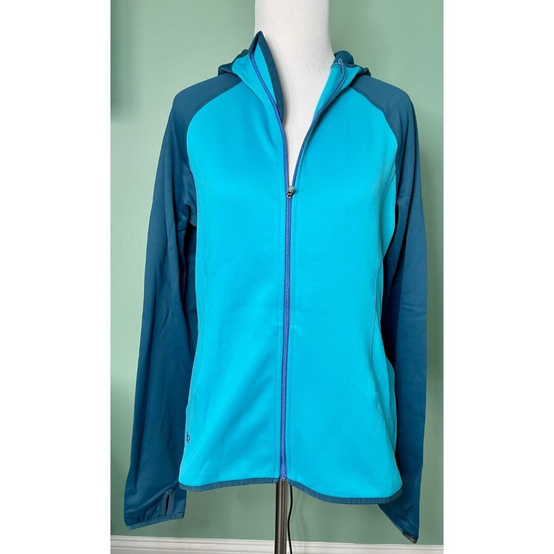 NWT Outdoor Research zip front hoodie - women's large - blue