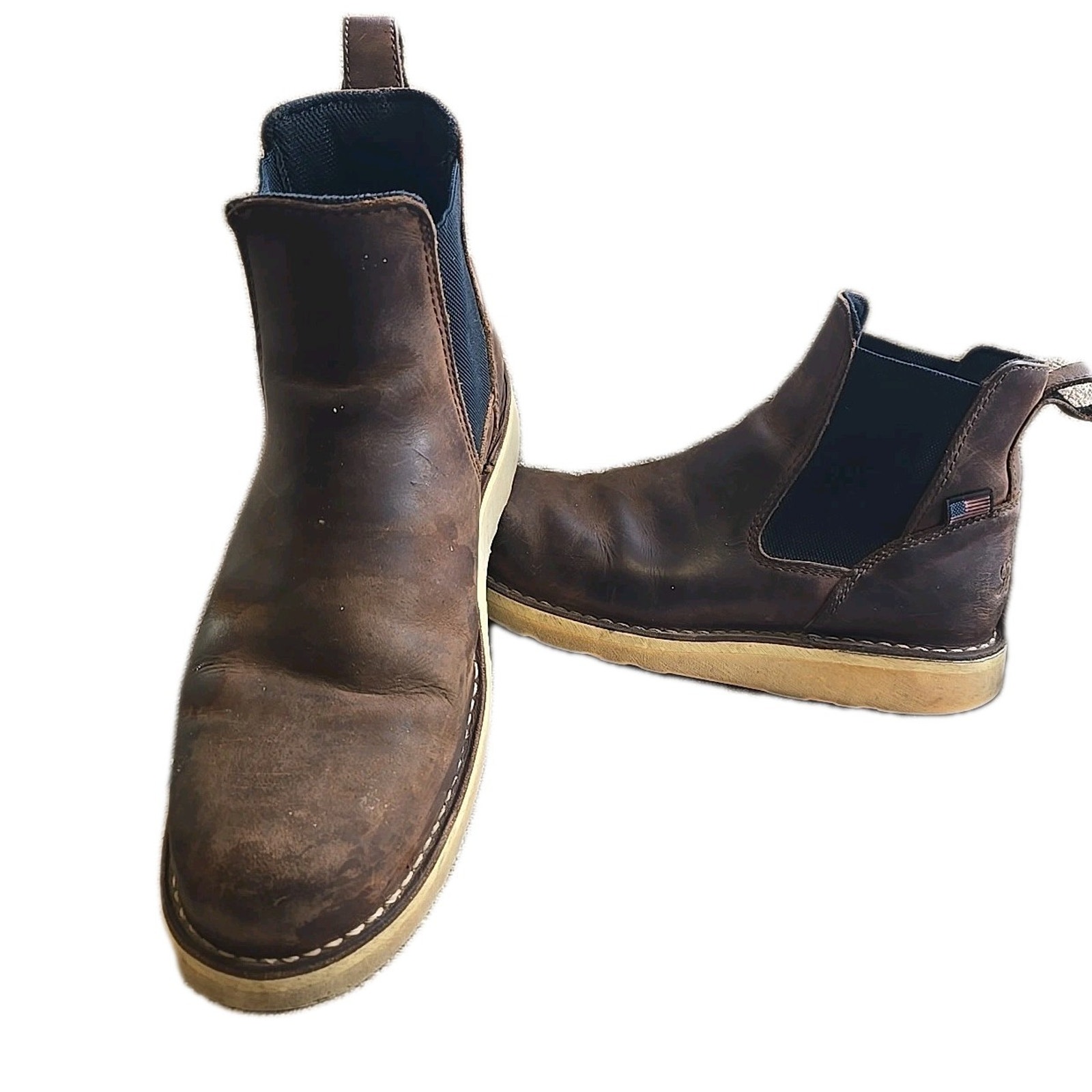 Danner Men's 6" Leather Bull Run Chelsea Wedge Work Boots 11.5 Leather Upper