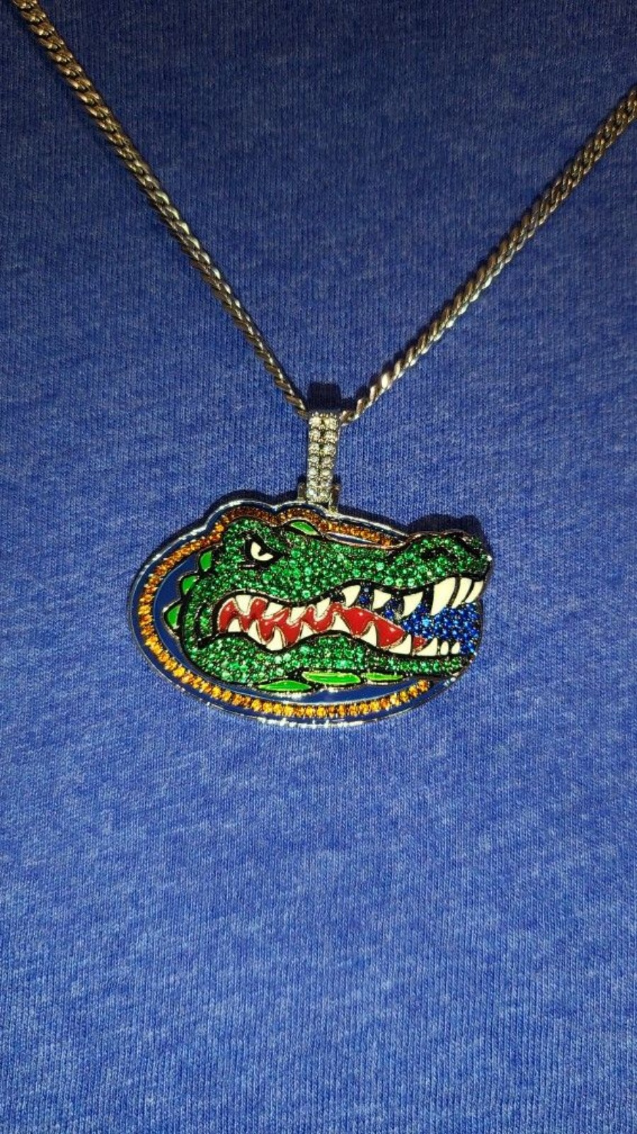 GLD NCAA Florida Gators Pendant (White Gold)