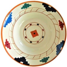 Southwestern Design Hartstone USA 1981 Serving Bowl Platter Stoneware Pottery