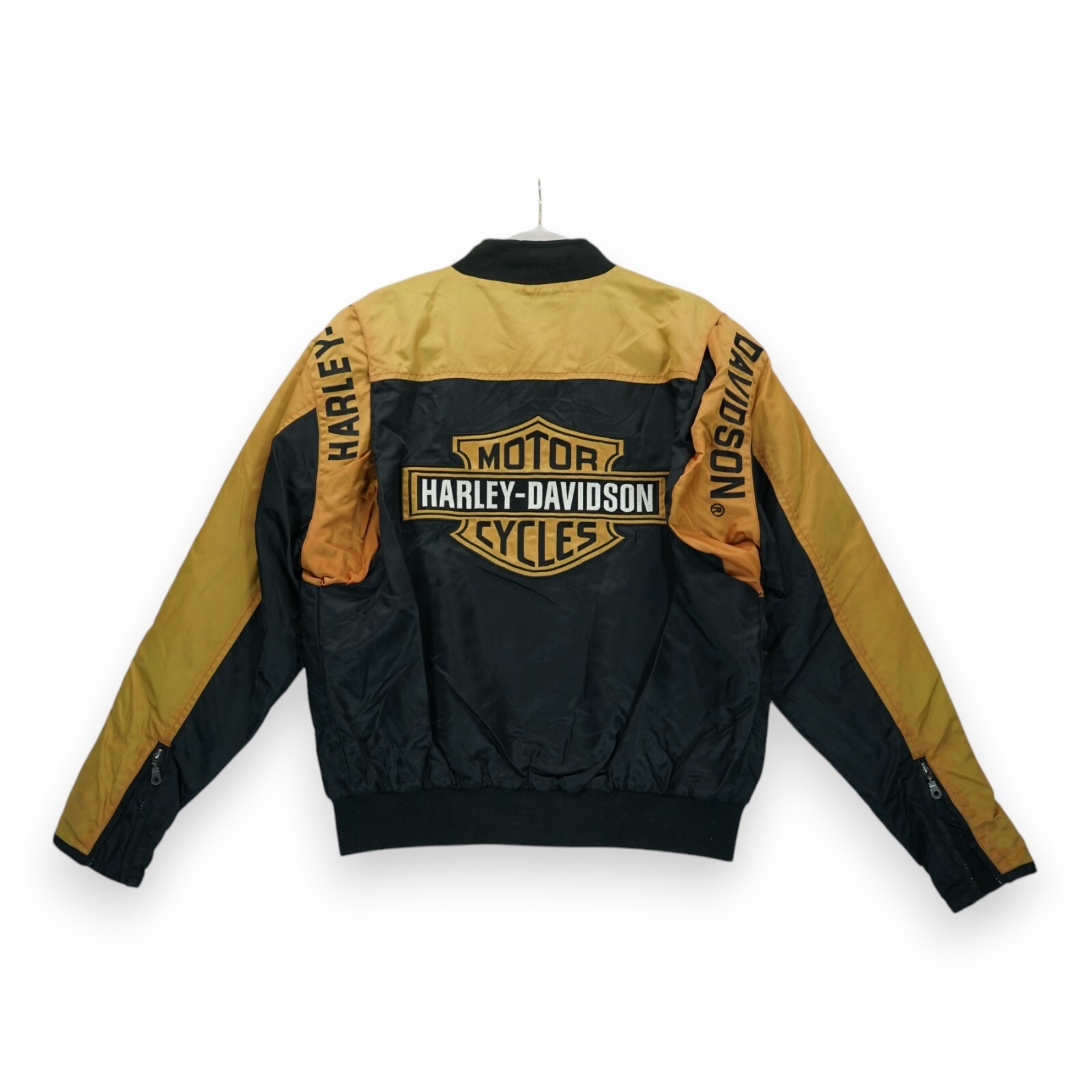 Vintage Harley Davidson Motorcycle Bomber Jacket Mens Full Zip Size Medium