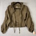 Free People Movement Dark Olive Way Home Ruched Out Packable Hooded Jacket Sz XS