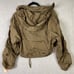 Free People Movement Dark Olive Way Home Ruched Out Packable Hooded Jacket Sz XS