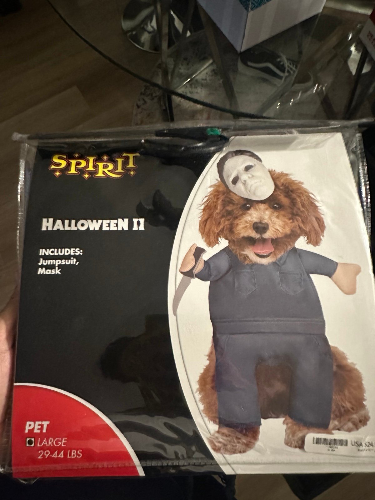 Halloween 2 Michael Myers Dog Costume large NEW