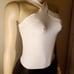Pearl-Studded White Halter Top (Custom)