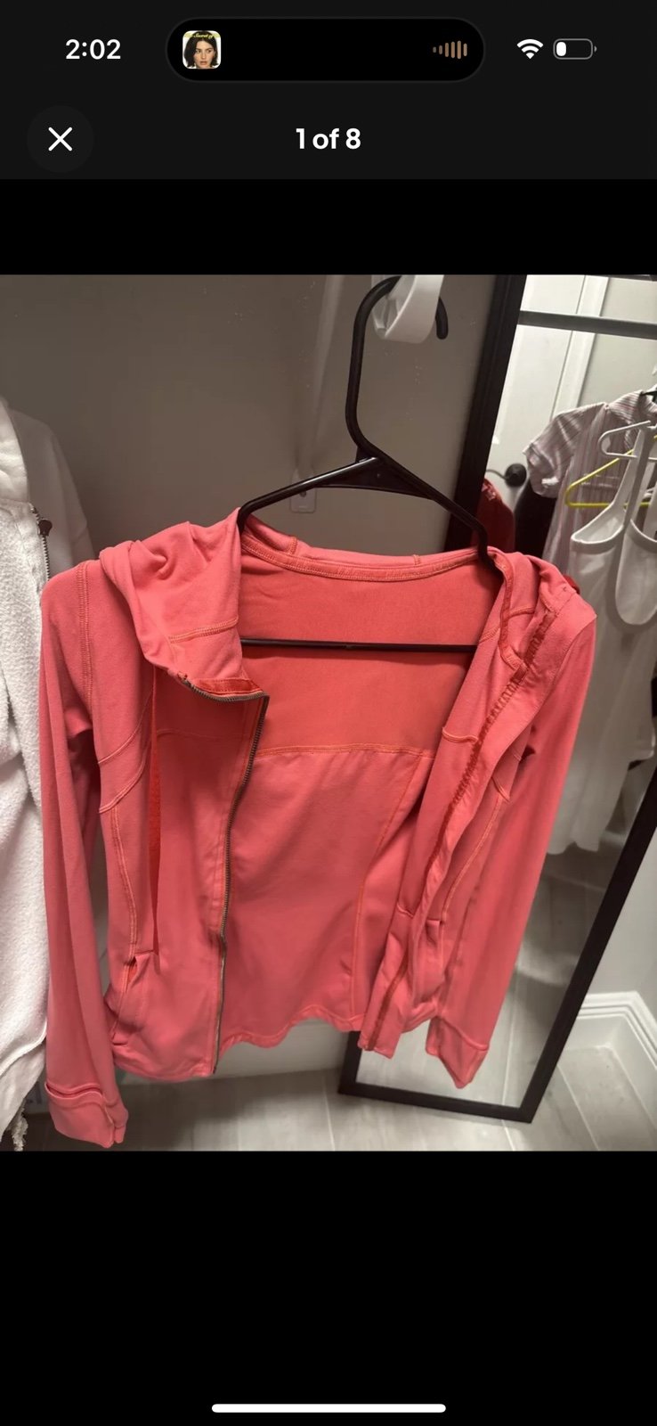Discontinued Lululemon define jacket size 2 in “pink lipgloss”