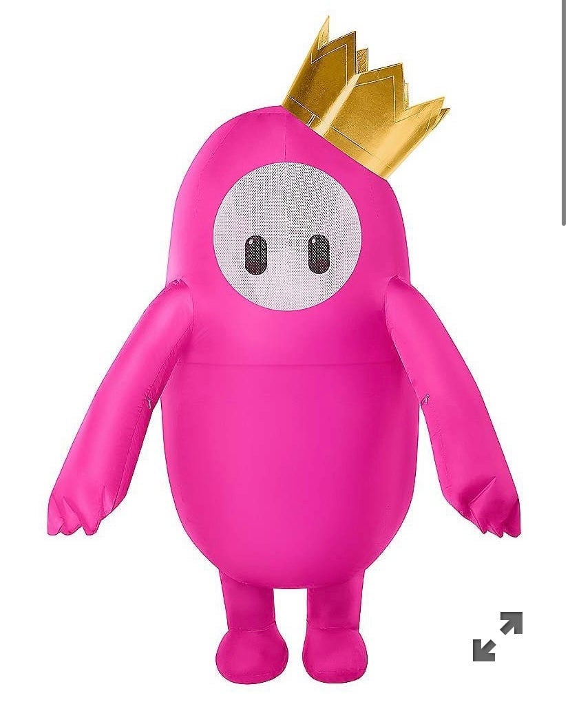 Adult Pink Fall Guys Inflatable Costume Spirit Halloween