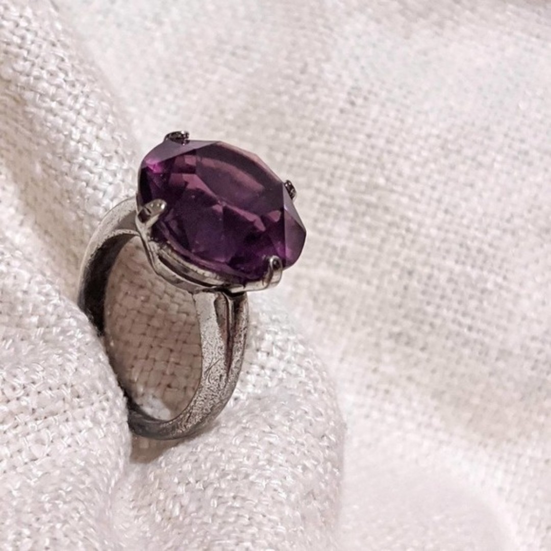 Sterling Ring with Purple stone