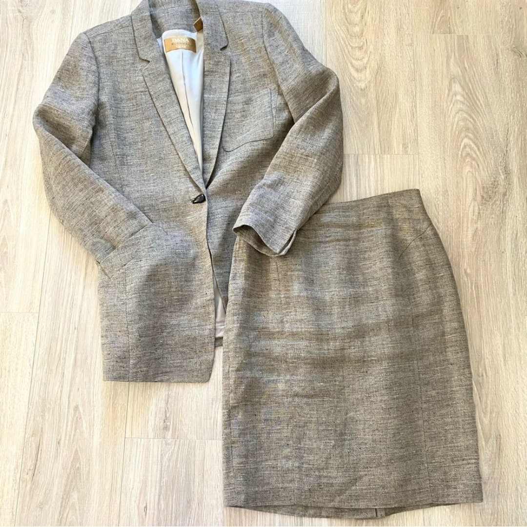 Dana Buchman Luxe Linen Skirt Suit Sz 10