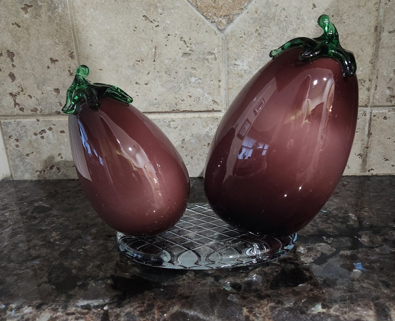 Vintage Blown Glass Eggplant by Mikasa