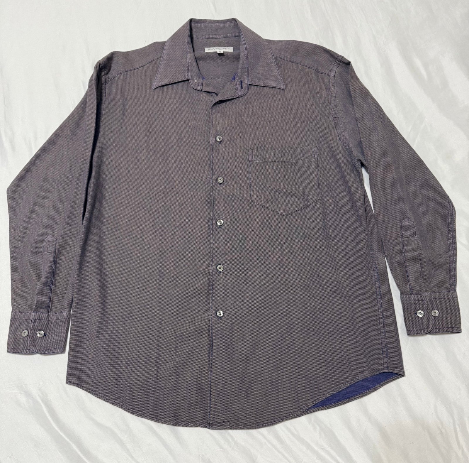 Vintage Yves Saint Laurent Men’s Dress Shirt – Size 16 / L (32-33 Sleeve)