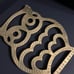Set of 3 Brass Footed Trivets