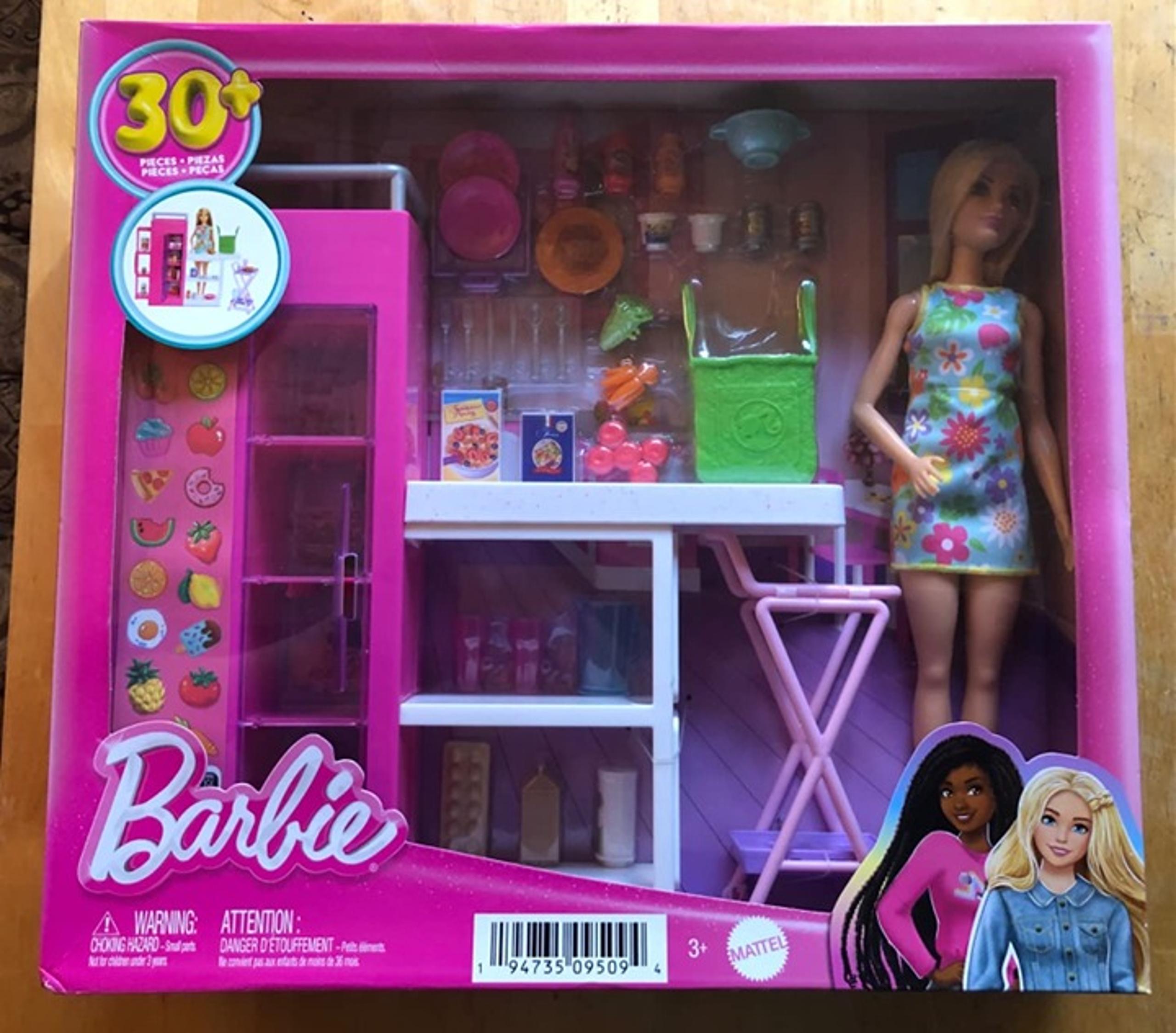 Barbie Doll & 25+ Accessories, Ultimate Pantry Playset with Doll House Furniture