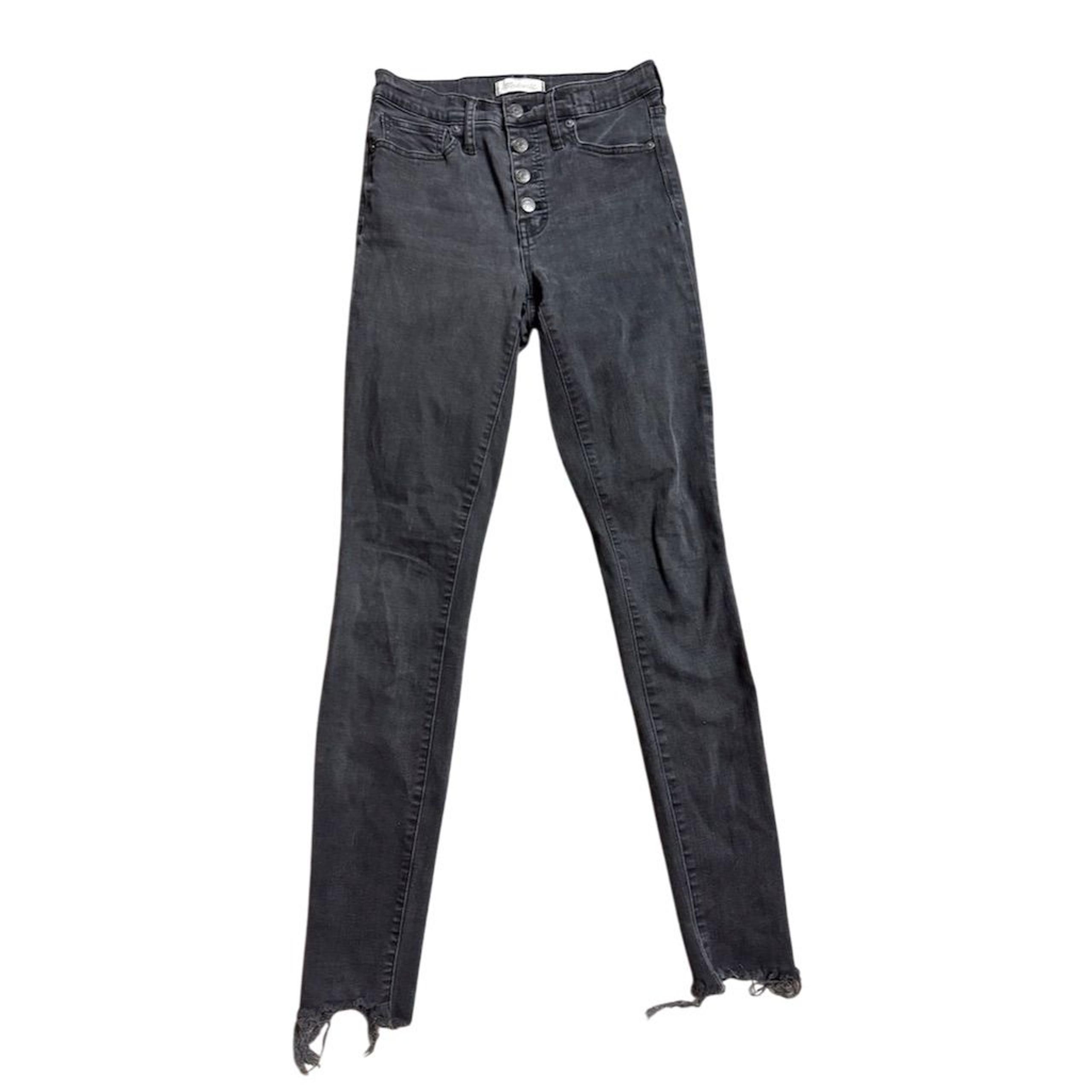 Madewell Women's 9" High-Rise Skinny Jeans Black Size 27 Tall