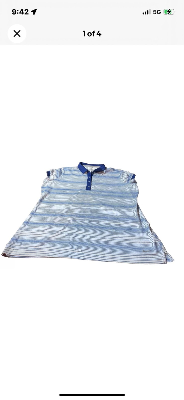 Nike Golf Tour Performance Dri Fit Womens Blue Short Sleeve Polo! XL