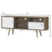 TV Stand/Console Cabinet 3 Shelves Storage Drawer Splayed Leg for Bedroom