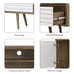 TV Stand/Console Cabinet 3 Shelves Storage Drawer Splayed Leg for Bedroom