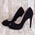 Salvatore Ferragamo Suede Pumps, Black, Size 22cm (US 5.5)