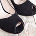 Salvatore Ferragamo Suede Pumps, Black, Size 22cm (US 5.5)