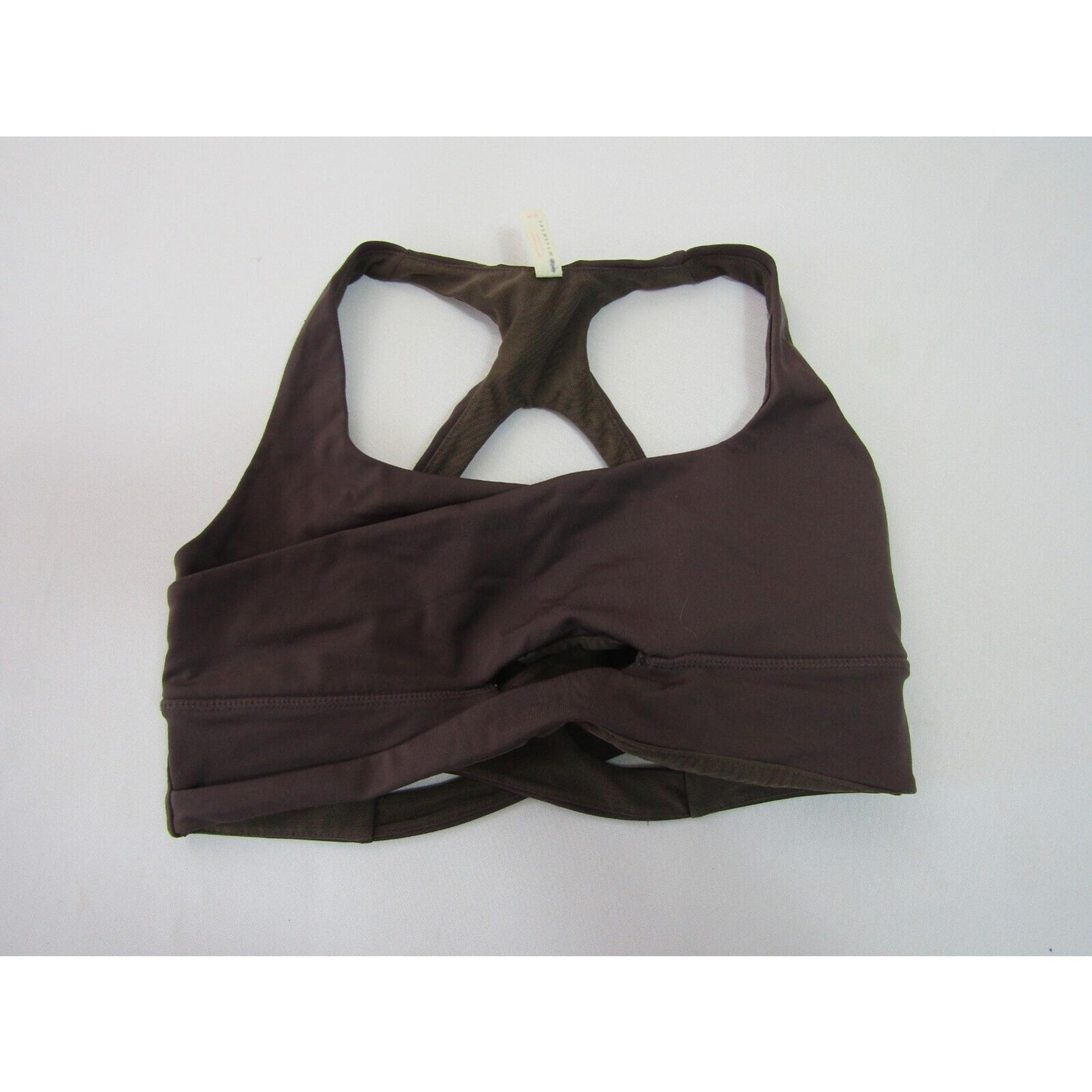 Free People Athletic Sports Bra Medium Gray Racerback Workout Gym Womens Outdoor