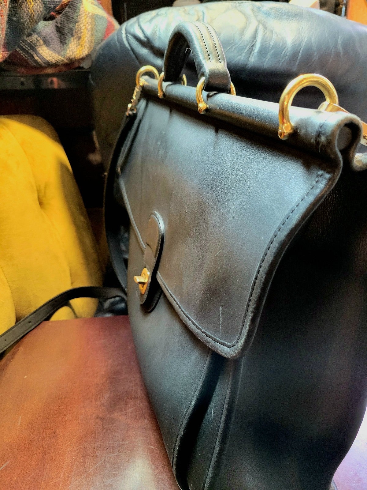 Coach Black Leather Briefcase