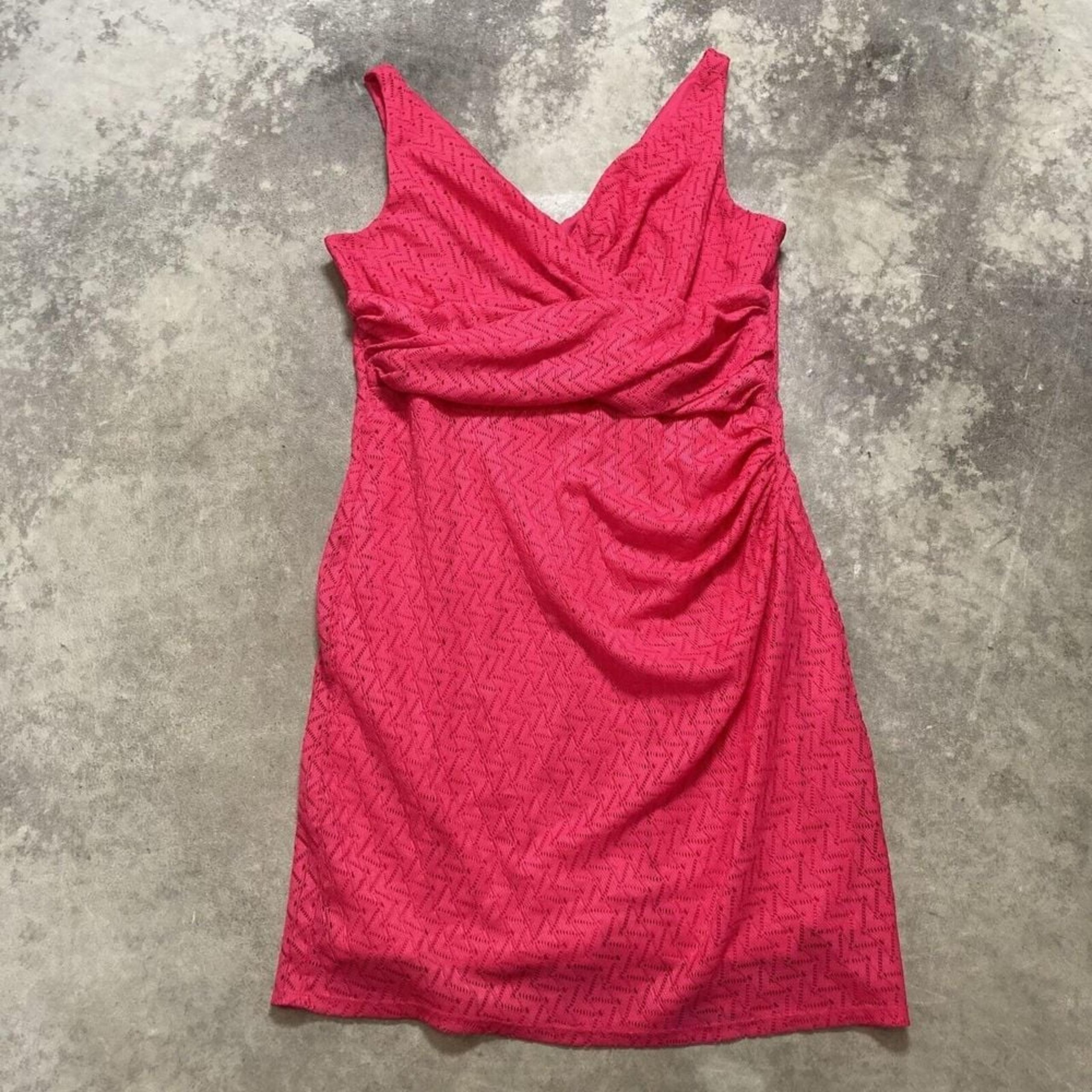 American Living Dress Womens Plus Size 18 Pink Midi V Neck Sleeveless