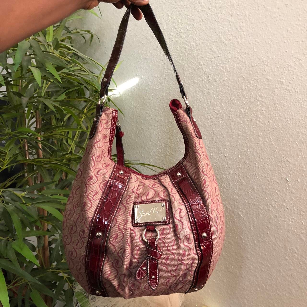 Y2K Baddie Whimsygoth Red Pink Burgundy Silver Vintage shoulder hand bag purse