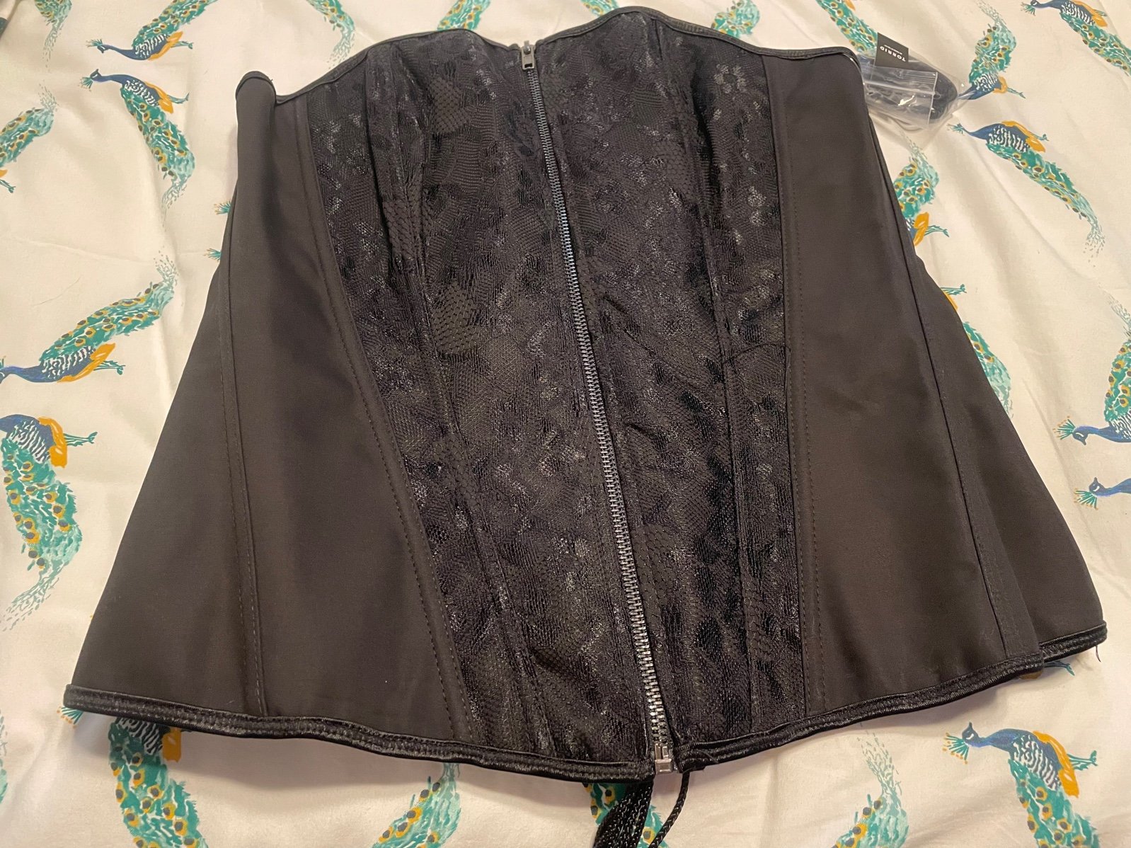 Torrid black lace bustier sz 1