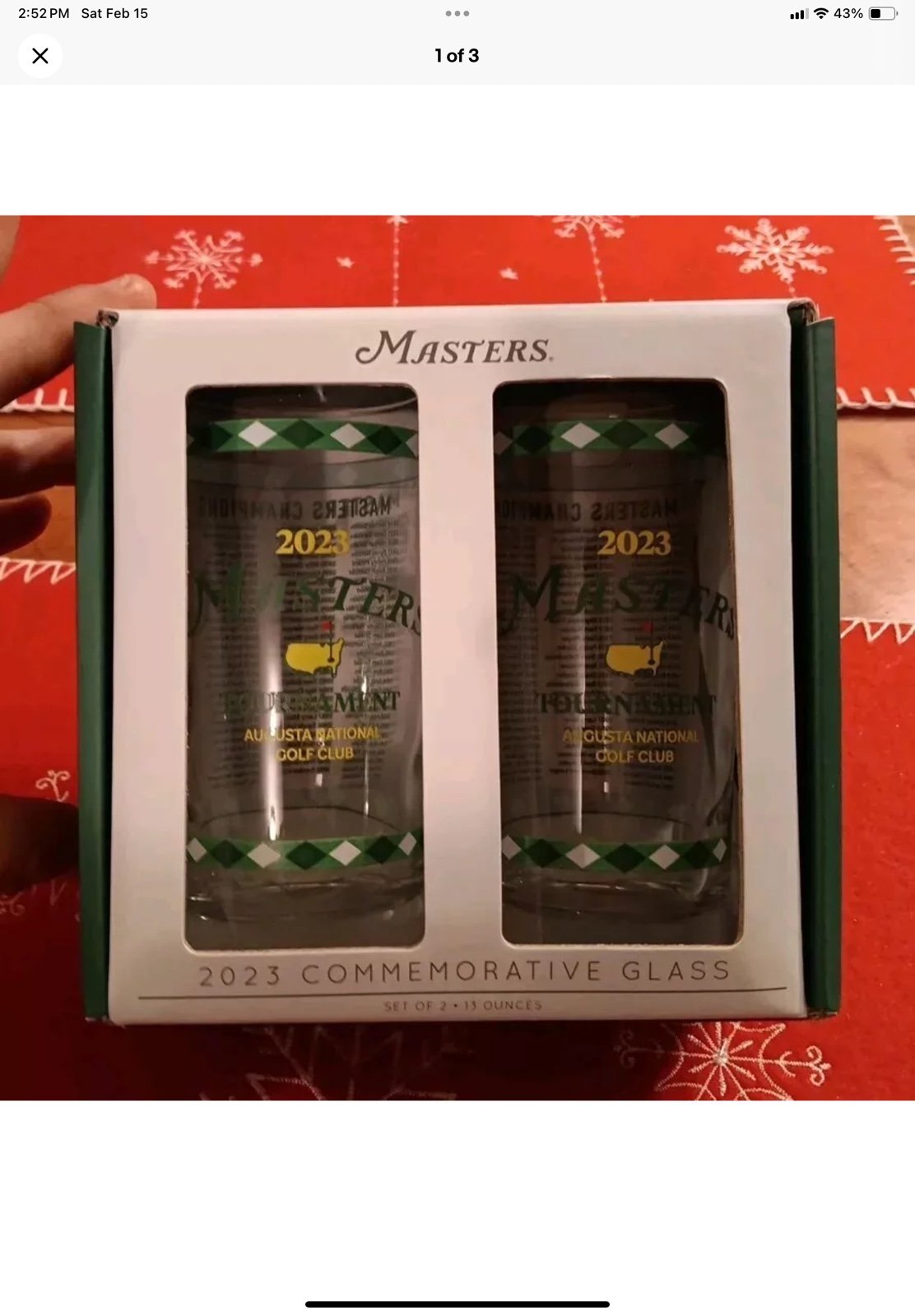 MASTERS 2023 COMMEMORATIVE 13 OZ. GLASSES (2)