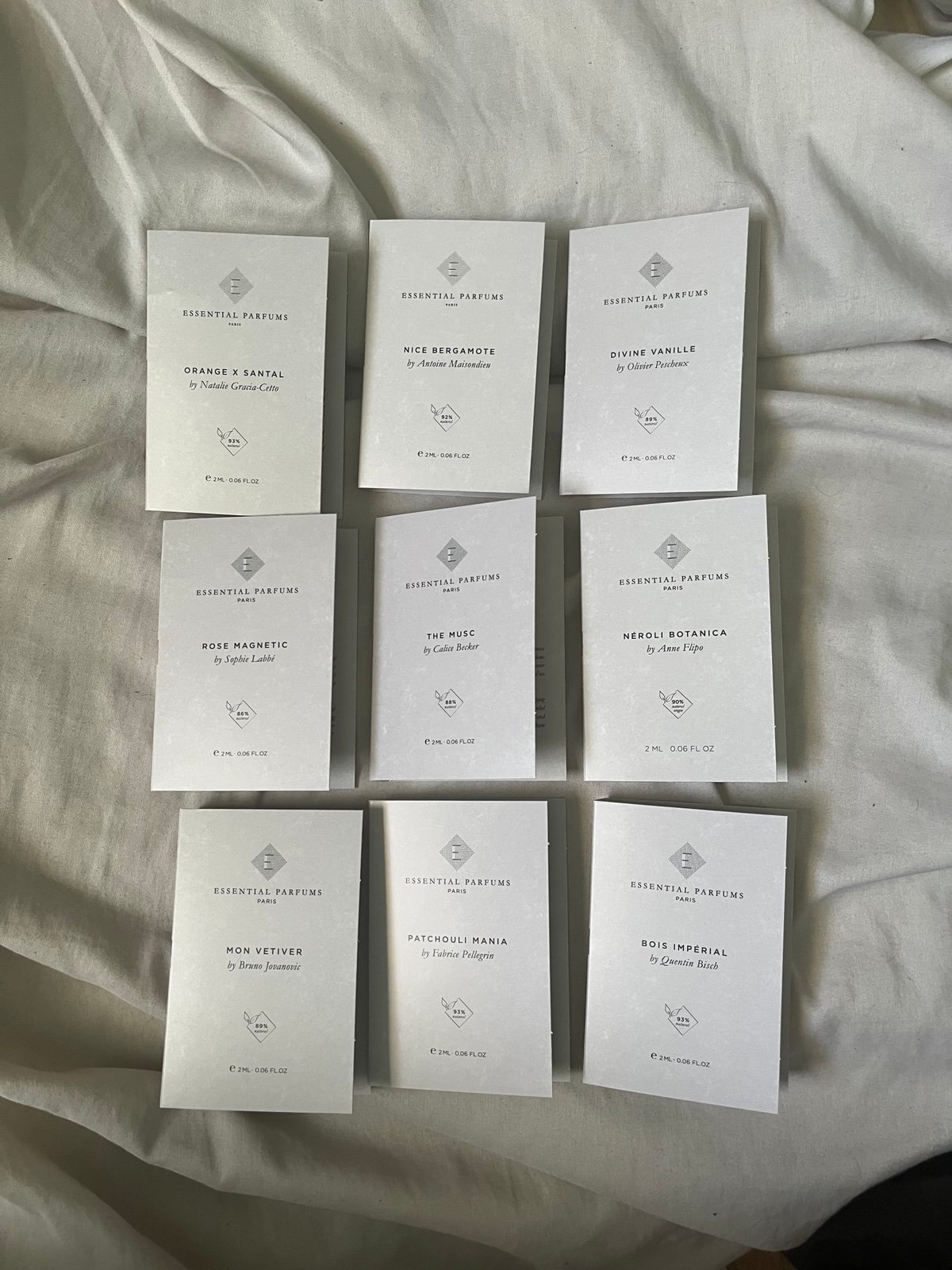 Essentials parfums sample bundle