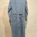 OAT New York Womens Long Sleeve Jumpsuit M Denim Tie Waist Wide Leg Utility City