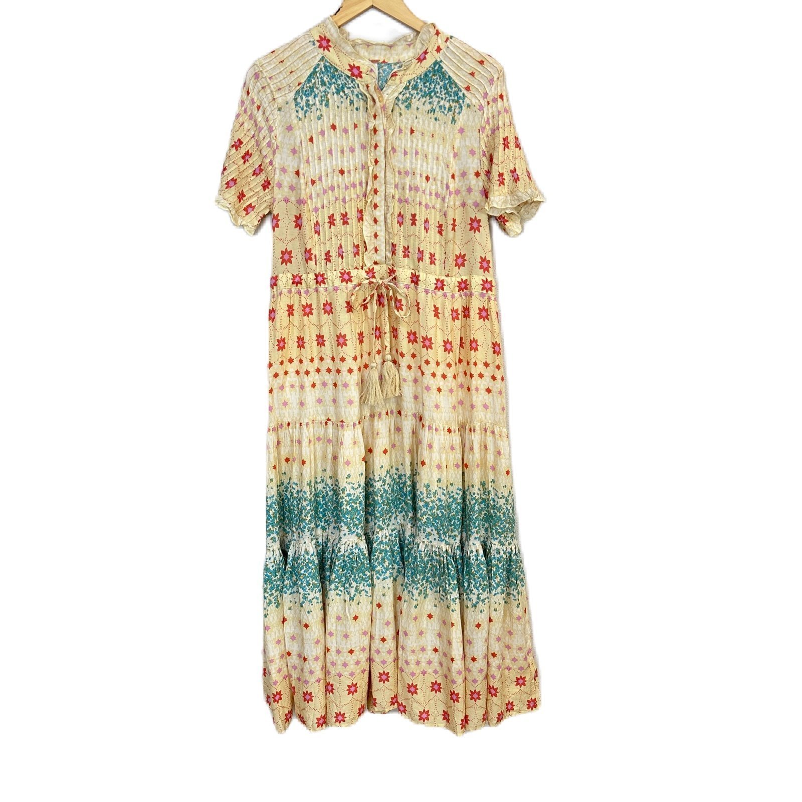Free People Rare Feeling in Cloud Combo Maxi Dress Women’s Large NWOT