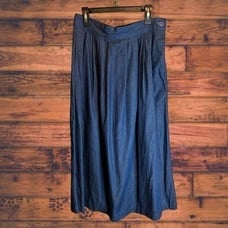 Vintage Pegaso Denim Long Line Dark Wash Skirt with pockets Size 10