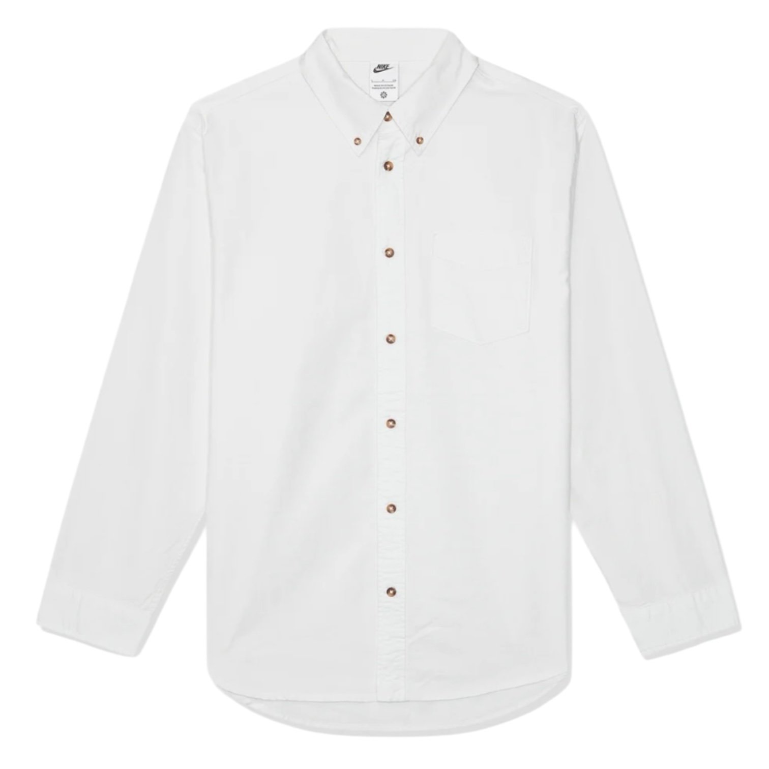 Nike Life Long-Sleeve Oxford Button Down Shirt FN3125 White Men’s Large
