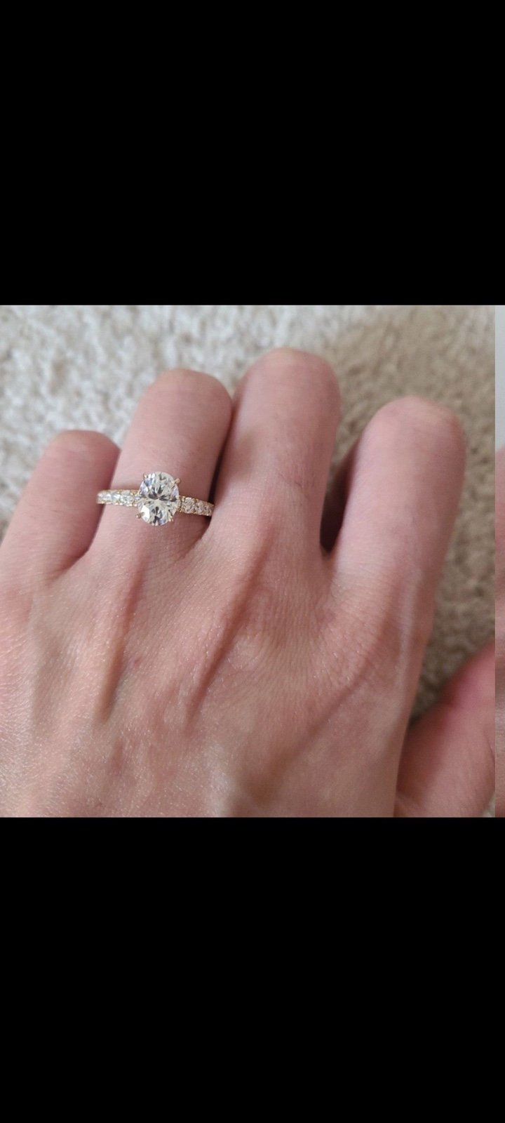 *SALE* 1.5 CT Genuine Moissanite 14k solid Gold Engagement Ring Size 7