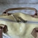 Arcade Genuine Italian patent leather logo yellow and tan satchel dome bag doubl