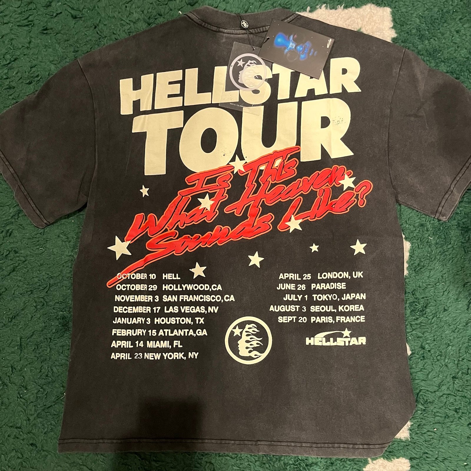 HELLSTAR ヘルスター BIKER TOUR グラフィック Tシャツ グレー Hellstar Studios Biker Tour Tee 'Grey' | eBay